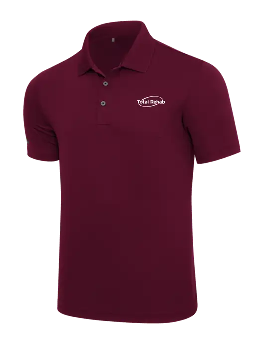 Adidas Maroon  Performance Polo w/Total Rehab Logo