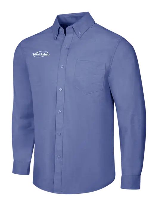 Navy SuperPro Oxford Shirt w/Total Rehab Logo