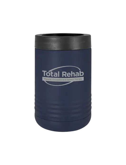 Polar Camel 12 oz Powder Coated Navy Vacuum Insulated Beverage Holder w/Total Rehab Logo