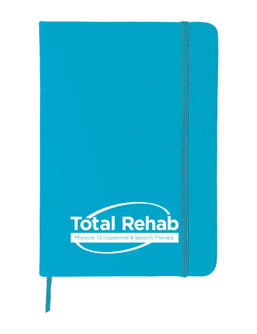 Light Blue Comfort Touch Bound Journal 5" X 7" w/Total Rehab Logo
