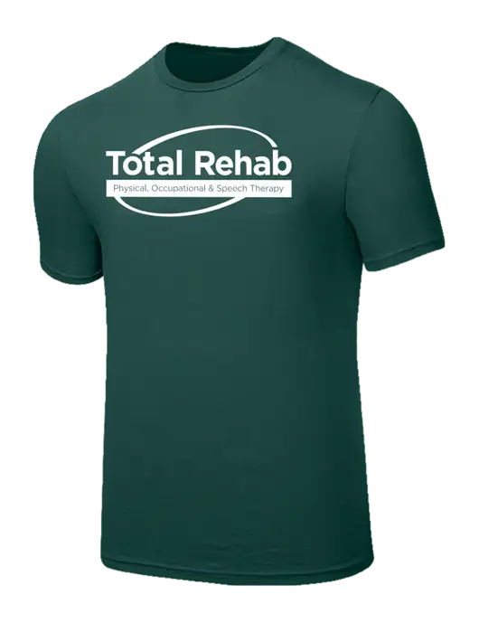 Seriously Soft Dark Green T-Shirt w/Total Rehab Logo