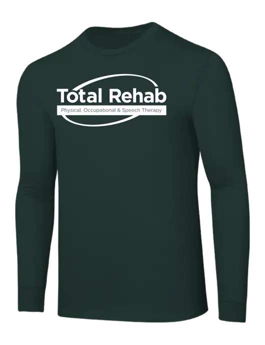Core Blend Dark Green Long Sleeve Tee w/Total Rehab Logo