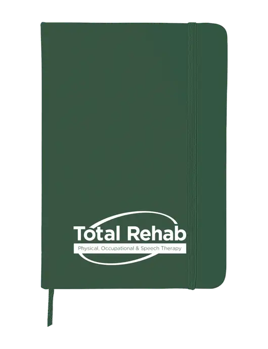 Dark Green Comfort Touch Bound Journal 5" X 7" w/Total Rehab Logo