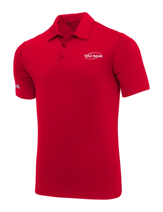 Adidas Red Ultimate Solid Polo w/Total Rehab Logo