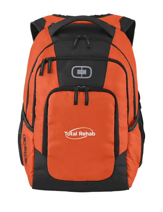 OGIO Orange Logan Laptop Backpack
 w/Total Rehab Logo