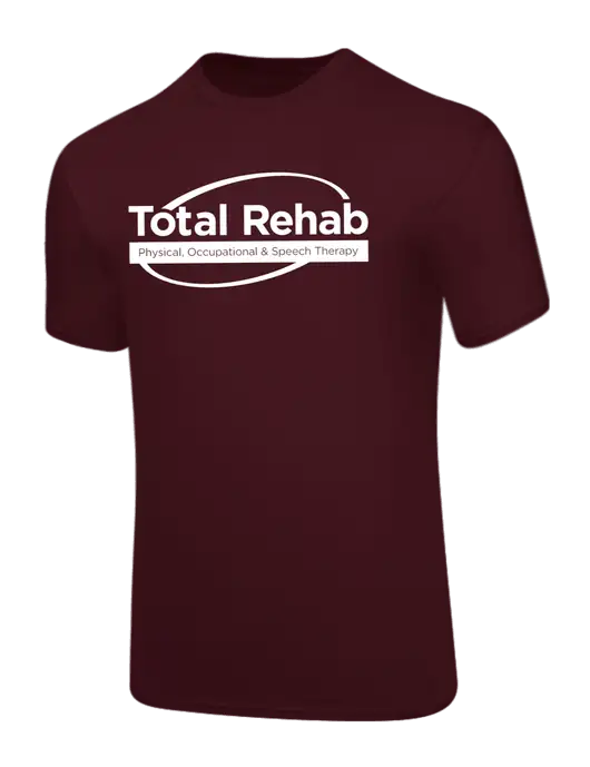 Core Blend Maroon T-Shirt w/Total Rehab Logo