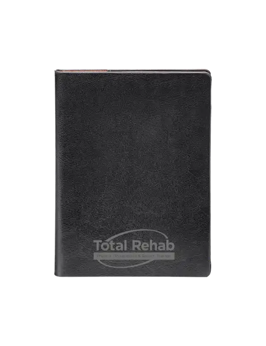 Fabrizio Black Rfid Passport Holder w/Total Rehab Logo