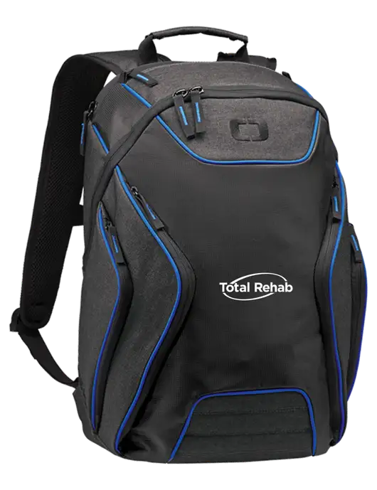 OGIO Royal Blue/Heather Grey Hatch Laptop Backpack
 w/Total Rehab Logo