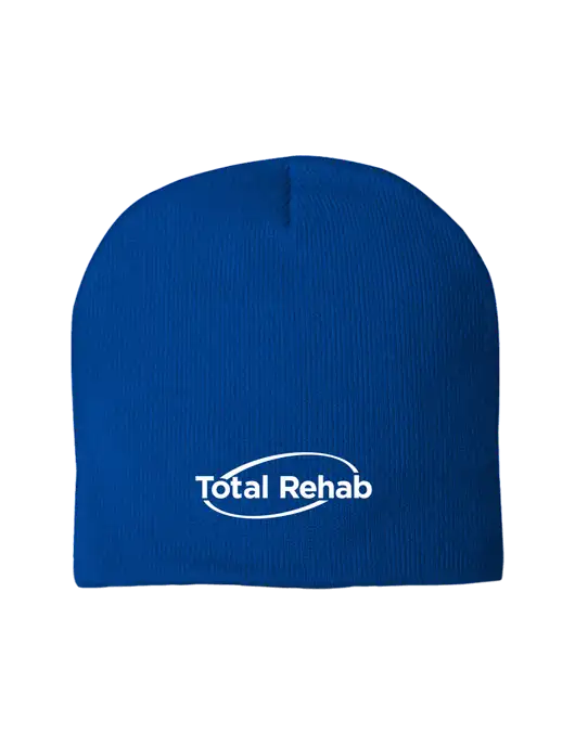 Solid Royal Element Knit Beanie w/Total Rehab Logo