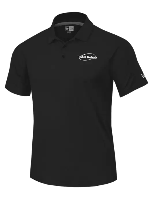New Era Black Power Polo w/Total Rehab Logo