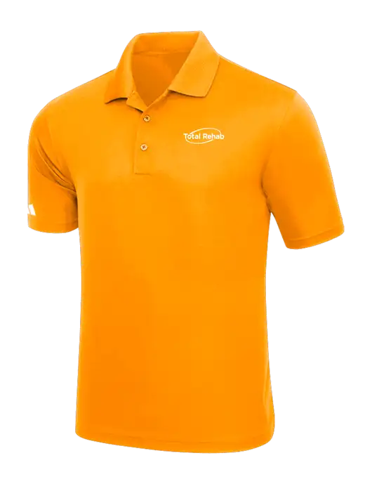 Adidas Bright Orange Basic Sport Polo w/Total Rehab Logo