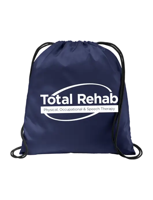 Drawstring  True Navy Cinch Pack w/Total Rehab Logo