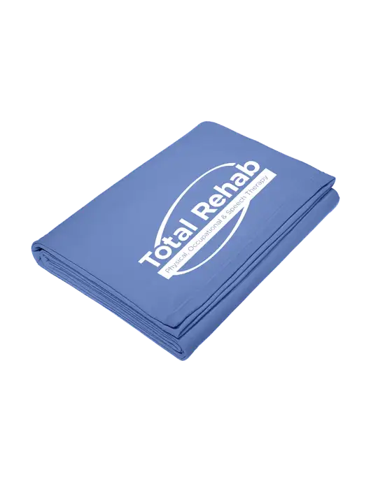 Core Carolina Blue Fleece Sweatshirt Blanket w/Total Rehab Logo