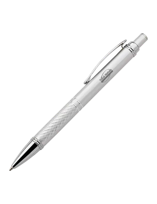 Silver Stellar Scribe Pen - Black Ink w/Total Rehab Logo
