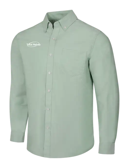 Very Light Green SuperPro Oxford Shirt w/Total Rehab Logo