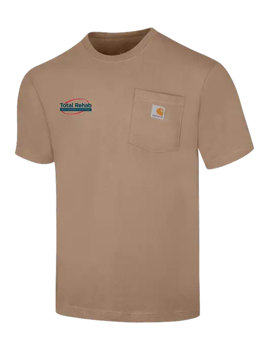 Carhartt Workwear Dark Tan Pocket Short Sleeve T-Shirt w/Total Rehab Logo