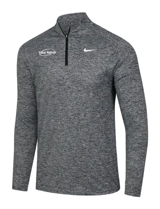 Nike Black Heather Dri-FIT Element 1/2-Zip Pullover w/Total Rehab Logo