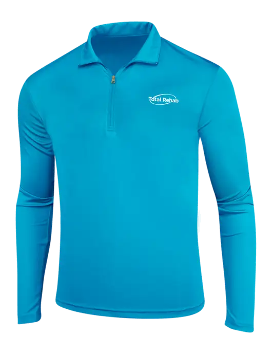 Sapphire Blue PosiCharge Competitor 1/4 Zip Pullover w/Total Rehab Logo