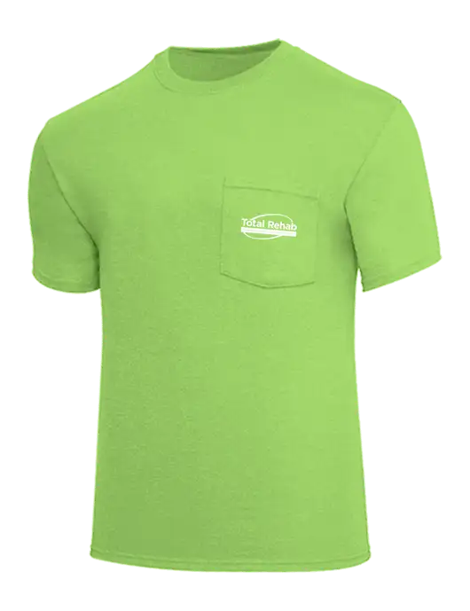 Core Blend Light Green Pocket T-Shirt w/Total Rehab Logo