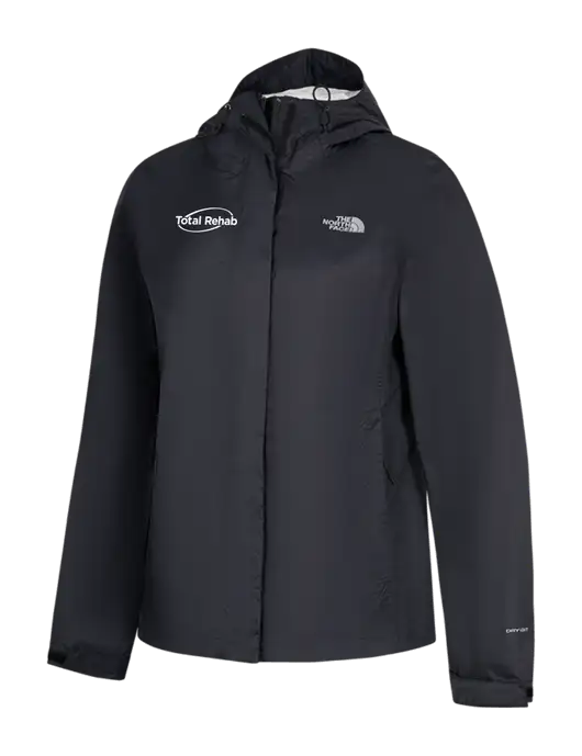 The North Face Womens Black DryVent Rain Jacket w/Total Rehab Logo