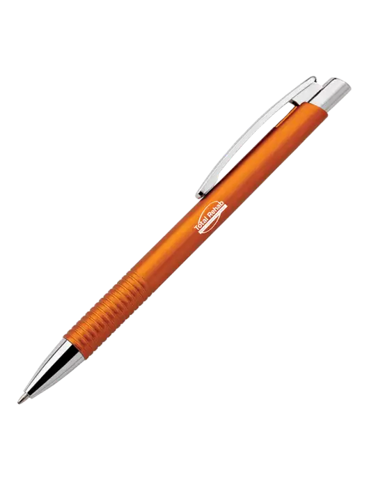 Malay Orange Ballpoint Pen - Blue Ink w/Total Rehab Logo