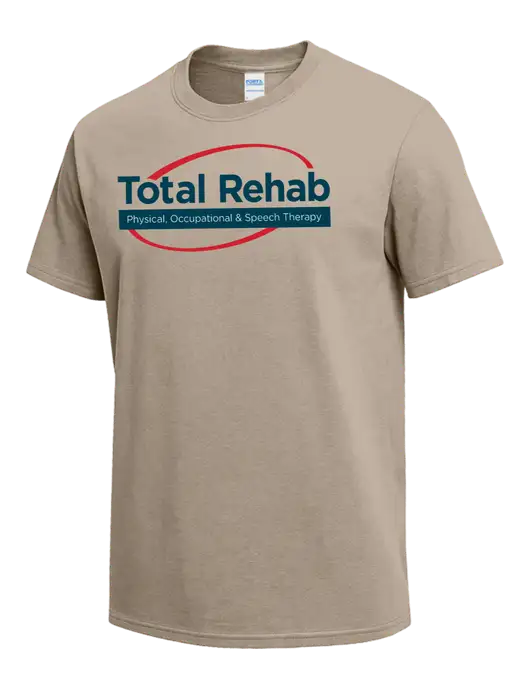 Tan Heavyweight 6.1 oz T-Shirt w/Total Rehab Logo
