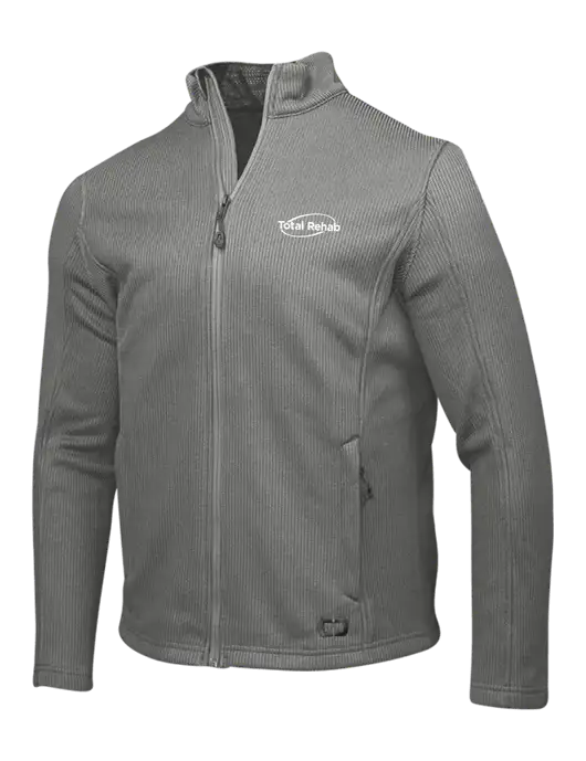 OGIO Medium Grey Grit Fleece Jacket w/Total Rehab Logo