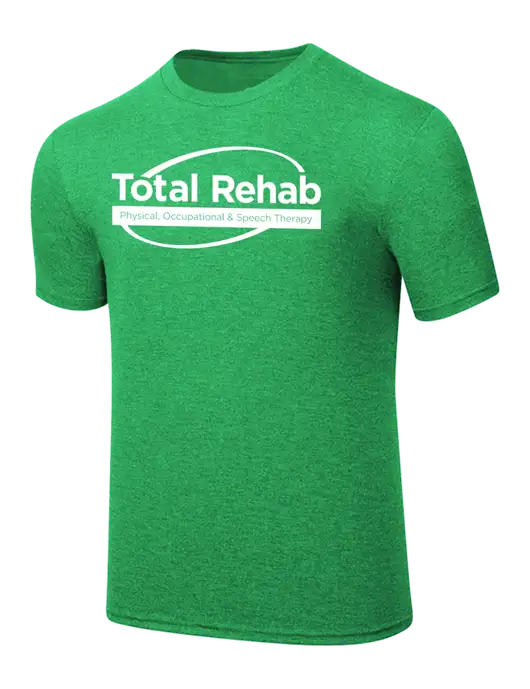 Simply Soft Kelly Green Frost 4.5oz  Poly/Combed Ring Spun Cotton T-Shirt w/Total Rehab Logo