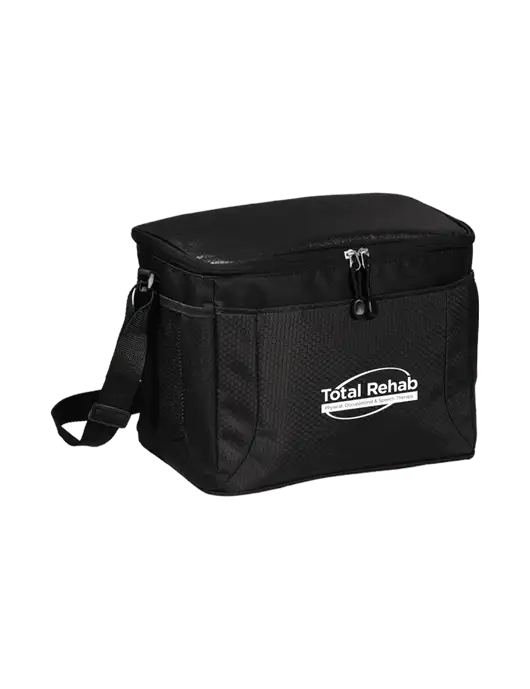 12 Can Black/Black Cube Cooler  w/Total Rehab Logo