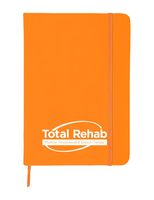 Orange Comfort Touch Bound Journal 5" X 7" w/Total Rehab Logo
