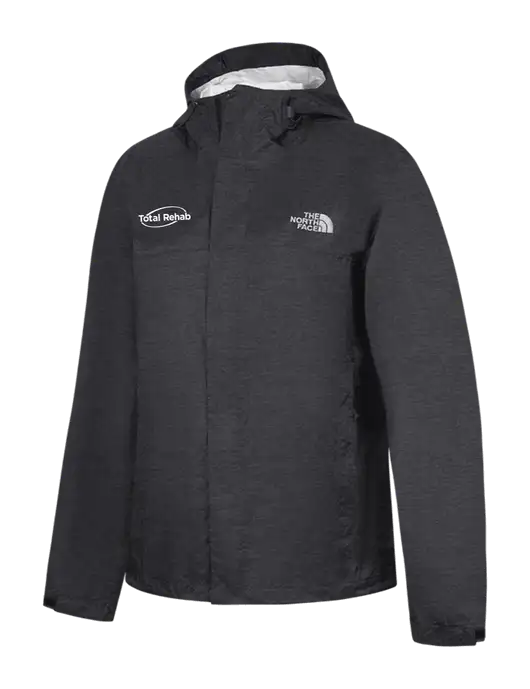 The North Face Dark Grey Heather DryVent Rain Jacket w/Total Rehab Logo