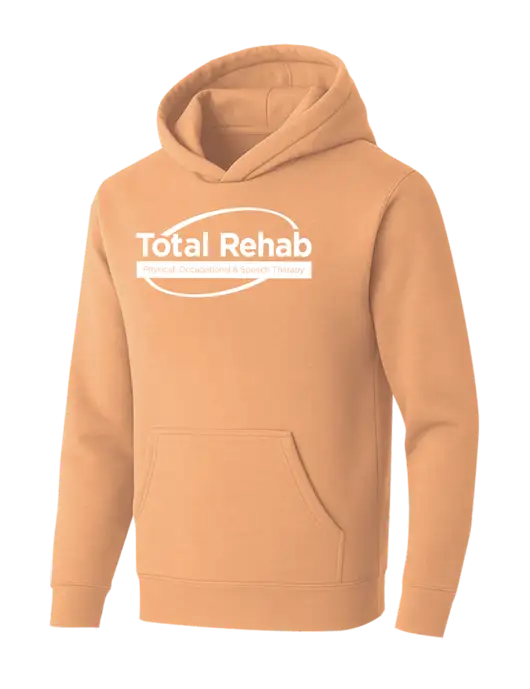BELLA+CANVAS Peach Sponge Fleece Pullover Hoodie w/Total Rehab Logo