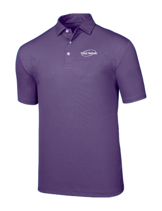 Callaway Birdseye Purple Polo w/Total Rehab Logo