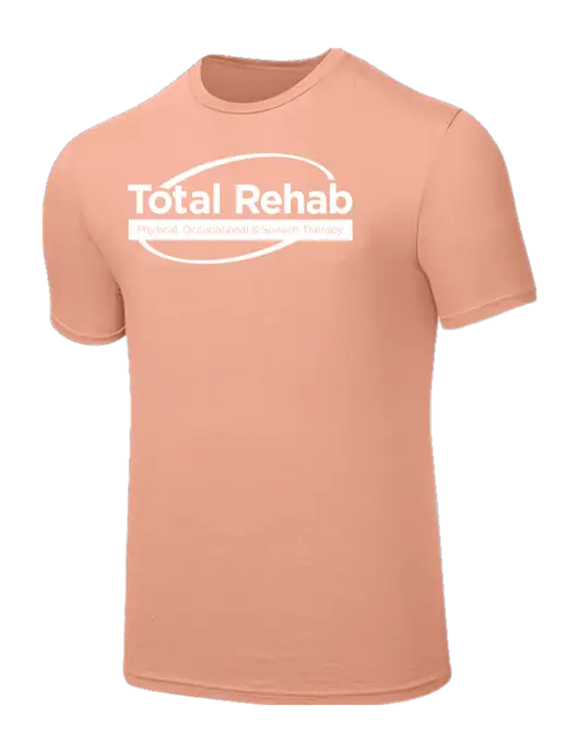 Seriously Soft Light Peach T-Shirt w/Total Rehab Logo
