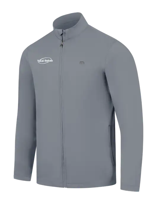 TravisMathew Light Medium Grey Surfside Full-Zip Jacket w/Total Rehab Logo