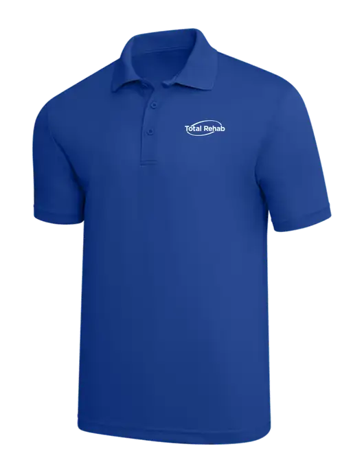 Dark Royal PosiCharge RacerMesh Polo w/Total Rehab Logo