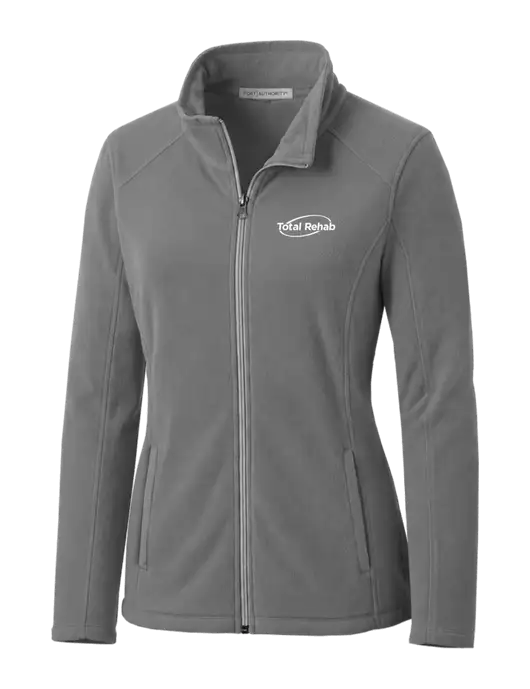 Medium Grey Womens Microfleece Jacket w/Total Rehab Logo