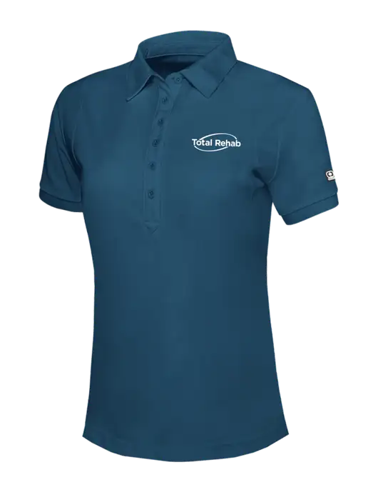 OGIO Womens Light Navy Jewel Polo w/Total Rehab Logo