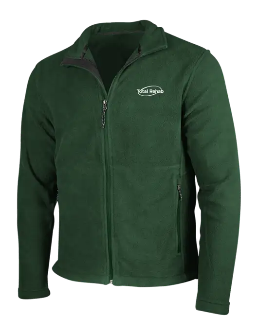 Dark Green Fleece Jacket w/Total Rehab Logo
