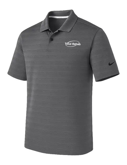 Nike Dark Medium Grey Dri-FIT Vapor Jacquard Polo w/Total Rehab Logo