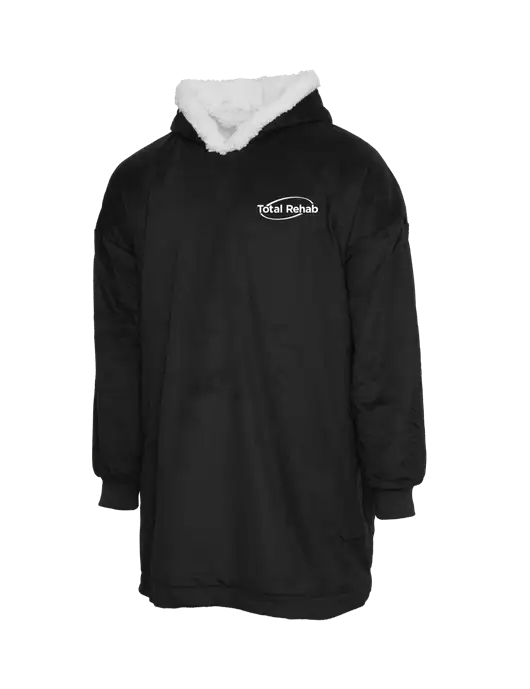 Wearable Lodge Black Blanket w/Total Rehab Logo