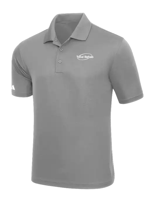 Adidas Light Grey Basic Sport Polo w/Total Rehab Logo