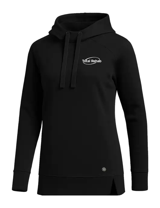 OGIO Black Womens Luuma Pullover Fleece Hoodie w/Total Rehab Logo