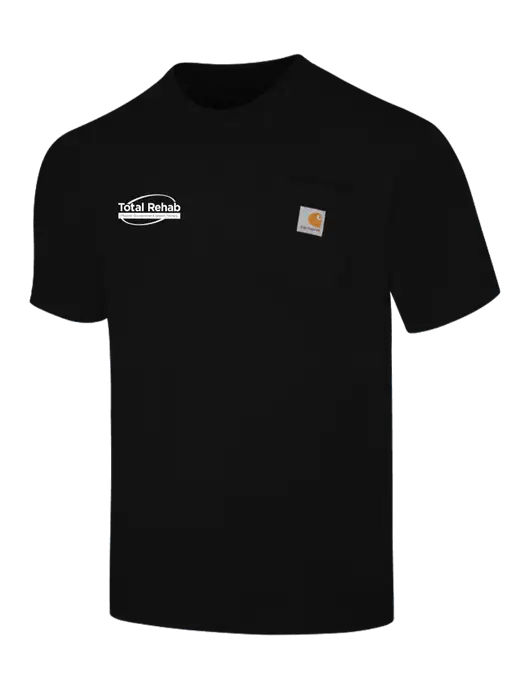 Carhartt Workwear Black Pocket Short Sleeve T-Shirt w/Total Rehab Logo