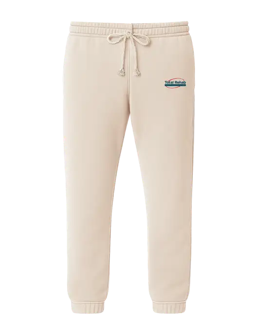 Comfort Colors Garment-Dyed Ivory Lightweight Fleece Sweatpants w/Total Rehab Logo