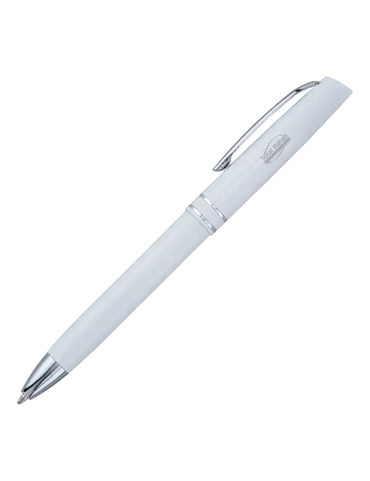 White Anguilla Black Ink Pen w/Total Rehab Logo