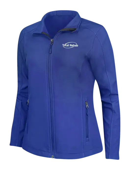 Dark Royal Womens Core Soft Shell Jacket w/Total Rehab Logo