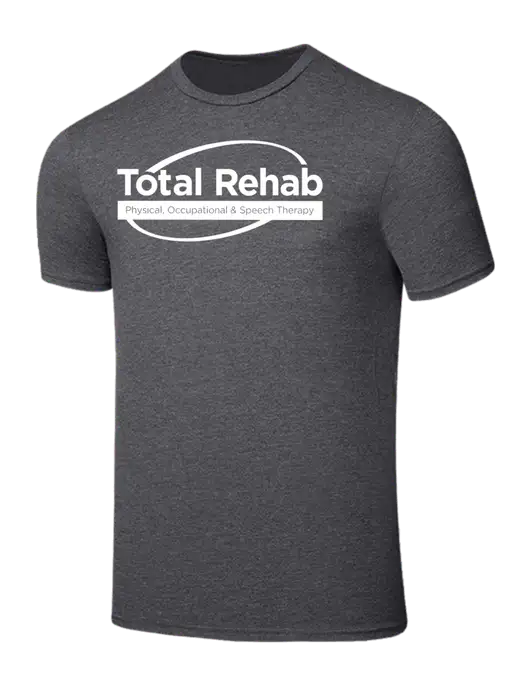 Seriously Soft Heathered Charcoal T-Shirt w/Total Rehab Logo