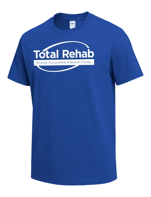 Dark Royal Heavyweight 6.1 oz T-Shirt w/Total Rehab Logo