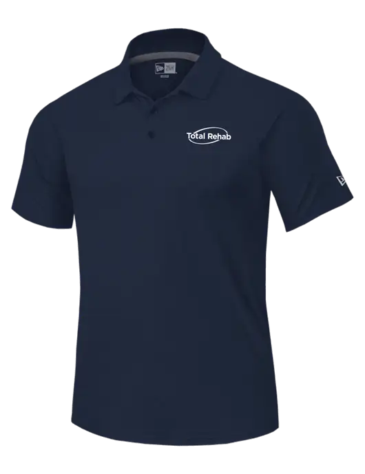 New Era Navy Power Polo w/Total Rehab Logo